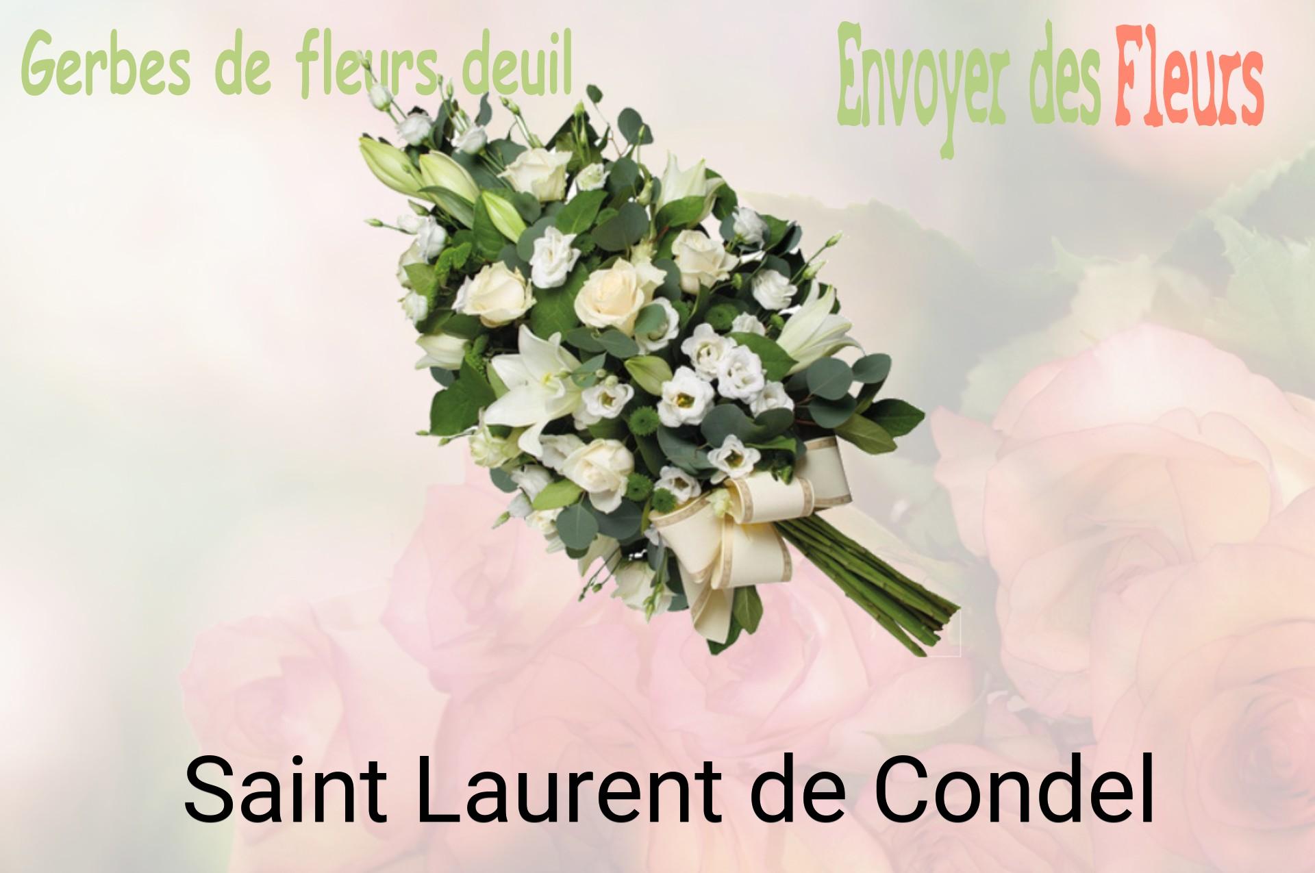 Gerbe de fleurs de deuil livrée à Saint-Laurent-de-Condel